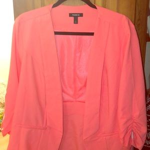 Torrid - Bright coral blazer - Like New!!